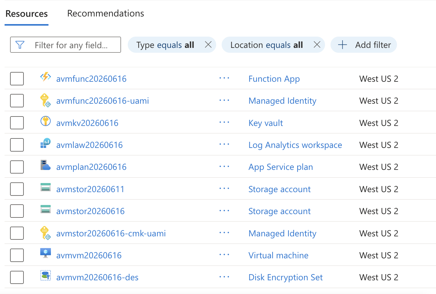 Azure Verified Modules screenshot