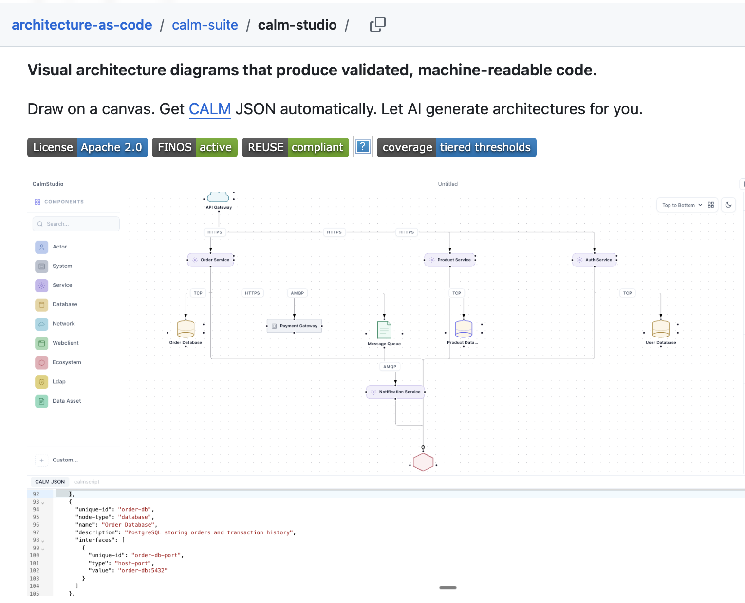 CALMSuite screenshot